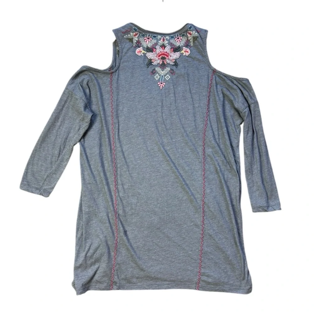 Johnny Was Nindi Cold Shoulder Embroidered Tunic size M - Picture 6 of 11